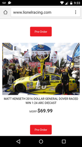 Image property of Lionel Racing.